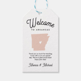 Etiqueta Para Presente Bem-vindo ao Casamento ARKANSAS QUALQUER COR