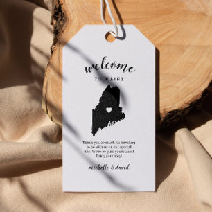 Etiqueta Para Presente Bem-vindo ao Maine Casamento de caligrafia