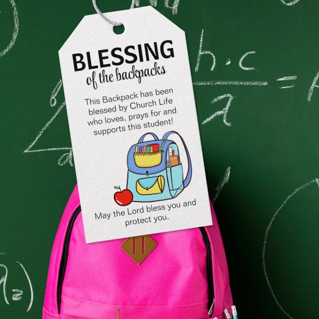 Etiqueta Para Presente Bênção das mochilas (Criador carregado)