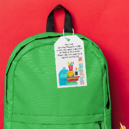 Etiqueta Para Presente Bênção das mochilas de material escolar