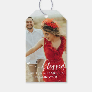 Etiqueta Para Presente Bênção Foto de Coração Foto de Casamento Bridal Ma
