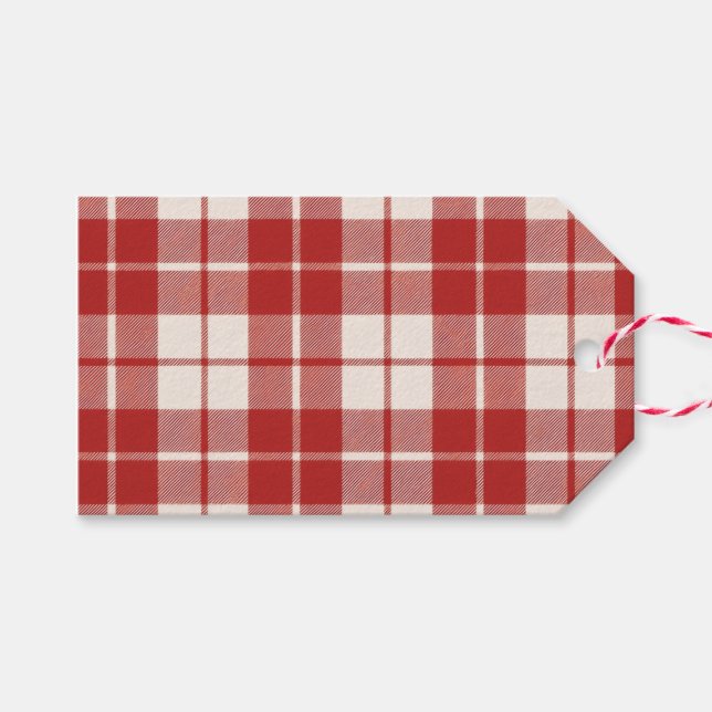 Etiqueta Para Presente Bengala de Doces Vermelha (Frente (horizontal))