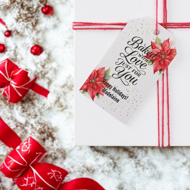 Etiqueta Para Presente Bens cozidos Feriados de Natal (Personalized Christmas baked goods tag)