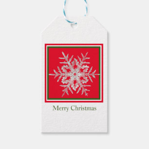 Etiqueta Para Presente Bentley Snowflake de Natal Feliz