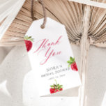Etiqueta Para Presente Berry in Love Strawberry Bridal Shower<br><div class="desc">Berry in love bridal shower gift tag with watercolor strawberries and elegant script.</div>