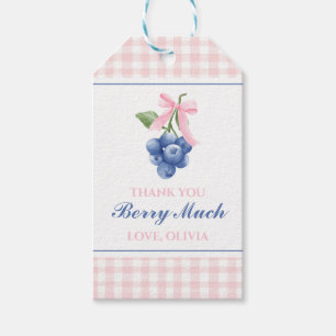 Etiqueta Para Presente Berry Sweet blueberry Arco Rosa Gingham
