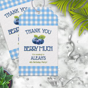 Etiqueta Para Presente Berry Sweet Festa de aniversário Blueberry