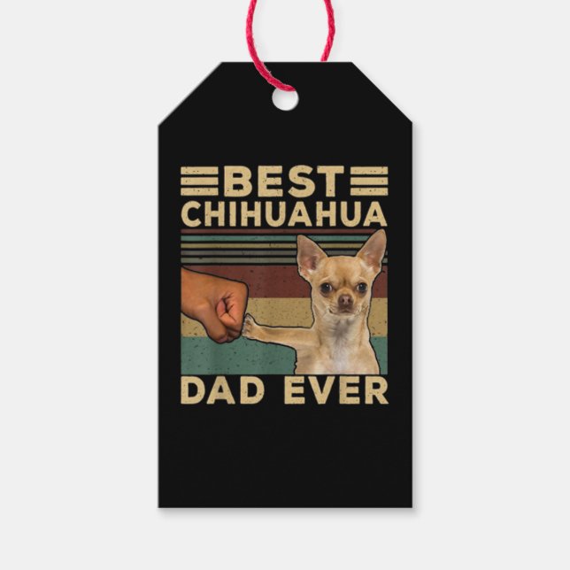 Etiqueta Para Presente Best Chihuahua Dad Ever (Frente)