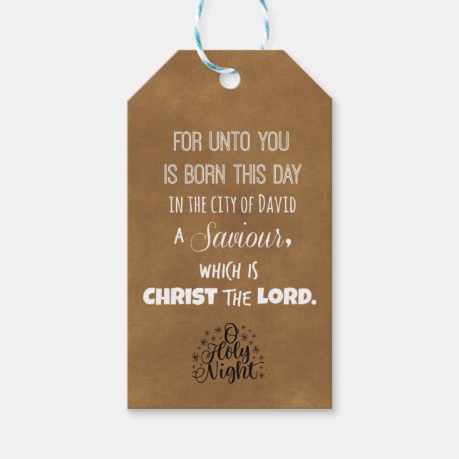 Etiqueta Para Presente Bíblia de Natal Verso (Frente)