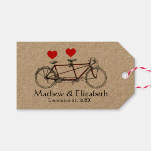 Etiqueta Para Presente Bicicleta Tandem Vintage Fofa Casamento Personaliz