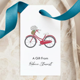 Etiqueta Para Presente Bicicleta Vermelha para Todas as Ocasiações Um Pre