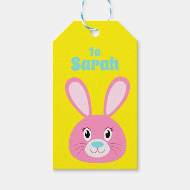 Etiqueta Para Presente Birthday Bunny (Frente)