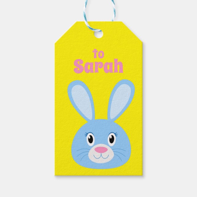 Etiqueta Para Presente Birthday Bunny (Frente)