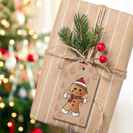 Etiqueta Para Presente Biscoito de Gingerpão-bonito Cookie Feriado