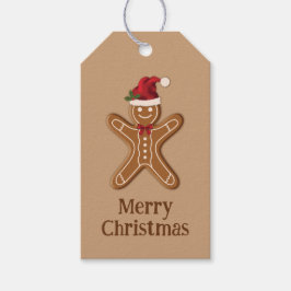 Etiqueta Para Presente Biscoito De Natal De Pão Marrom Com Texto