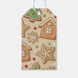 ETIQUETA PARA PRESENTE BISCOITOS DE GENGIBRE DE NATAL MARROM CLARO