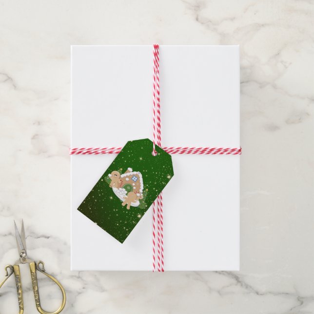Etiqueta Para Presente Biscoitos de Natal com pão de especiarias (Com cordão)