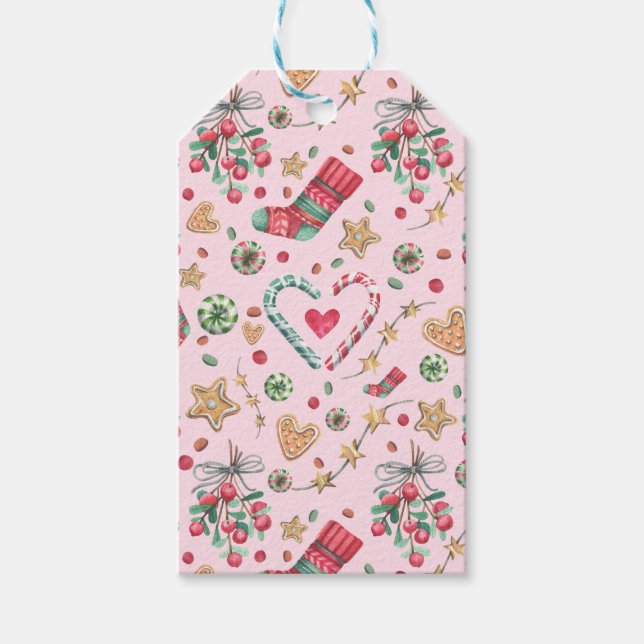 Etiqueta Para Presente Biscoitos e doces de Natal divertidos (Frente)