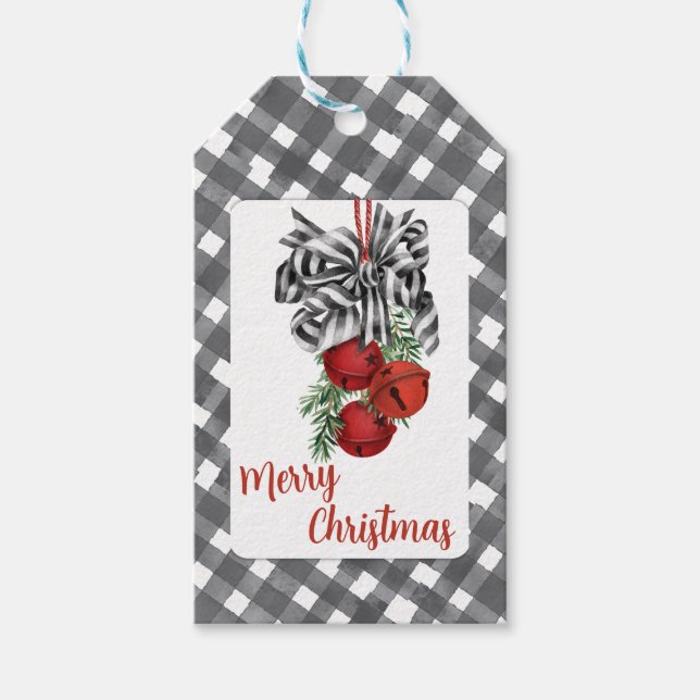 Etiqueta Para Presente Black and White Noël (Frente)