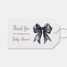 Etiqueta Para Presente Black Coquette Bow Baby Shower