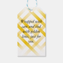 Black & Gold Gift Tag – Custom Text