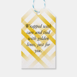 Etiqueta Para Presente  Black & Gold Gift Tag – Custom Text 