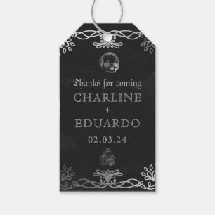 Etiqueta Para Presente Black Gothic Fantasy Silver Ivy Weding
