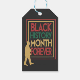 Etiqueta Para Presente Black History Month Forever Typography