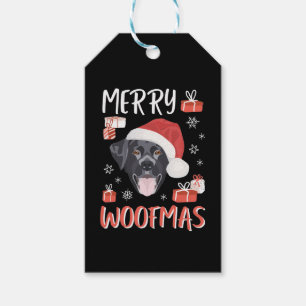 Etiqueta Para Presente Black Labrador Christmas