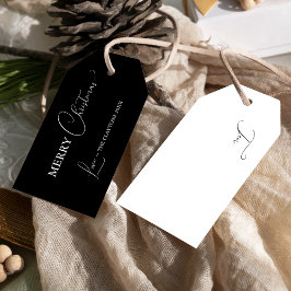 Etiqueta Para Presente Black Simple Modern Felry Natal