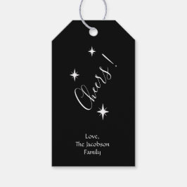 Etiqueta Para Presente Black Stars and Cheers