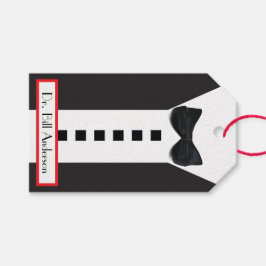 Etiqueta Para Presente Black Tie Tuxedo 🎩 Engraçado Monograma