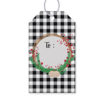 Black White Buffalo Check e Berries Christmas
