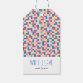 Etiqueta Para Presente Blocos Multicolores Reproduzíveis