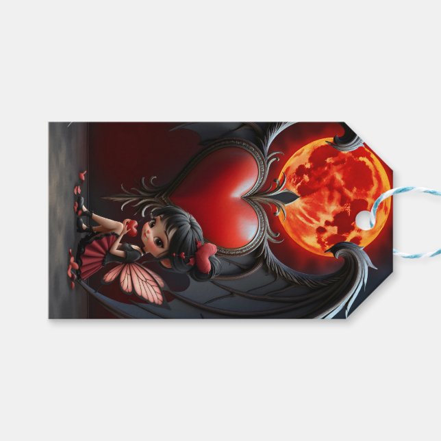 Etiqueta Para Presente Blood Moon Valentine Fairy (Frente (horizontal))
