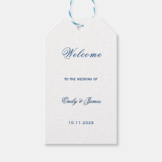 Etiqueta Para Presente Blue and White Wedding