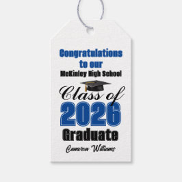 Etiqueta Para Presente Blue Class of 2026 Graduation Party Custom
