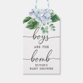 Etiqueta Para Presente Blue Hydrangea Floral Boys São A Marca Favorita À
