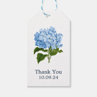 Etiqueta Para Presente Blue Hydrangea Grandmillennier Obrigado