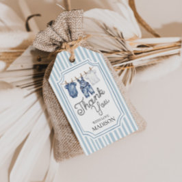 Etiqueta Para Presente Blue Jean Denim Baby Shower Gift Tag