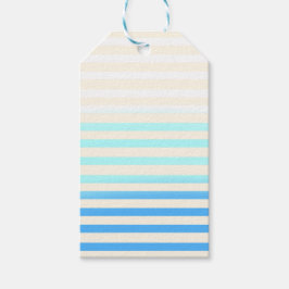 Etiqueta Para Presente Blue Ombre Striped