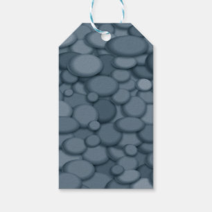 Etiqueta Para Presente Blue River Rock Pebbles Art