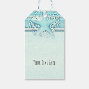 Etiqueta Para Presente Blue Starfish Elegant Beach Weding Party Favor