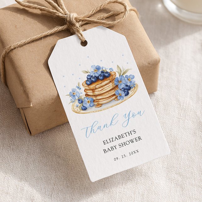 Etiqueta Para Presente Blueberry Pancake Baby Brunch (Criador carregado)