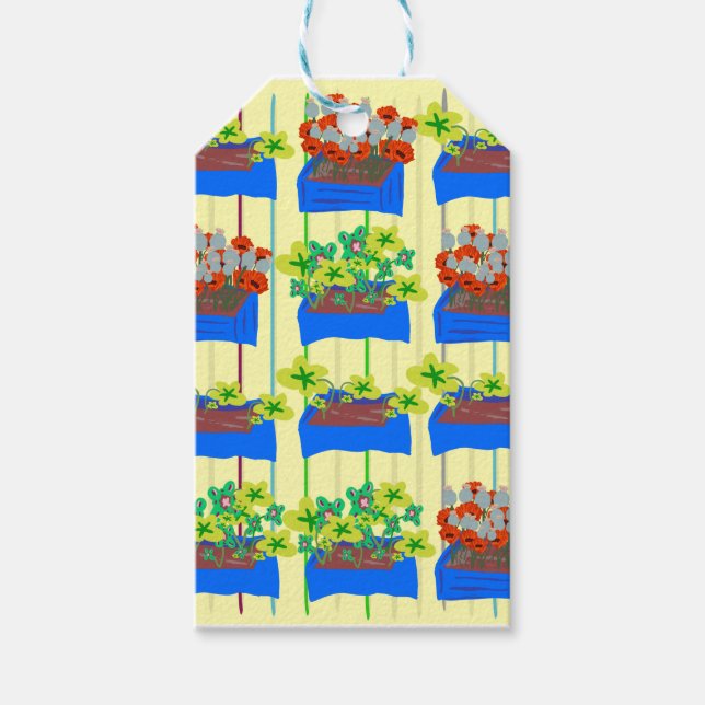 Etiqueta Para Presente Blumentöpfe mit Blumen  (Frente)