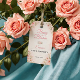 Etiqueta Para Presente Blush Floral Baby in Bloom Shower Gift Tag