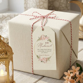 Etiqueta Para Presente Blush Floral Eid Mubarak Etiqueta de Presente Islâ