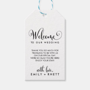 Etiqueta Para Presente Boa vinda do sul do casamento da caligrafia do