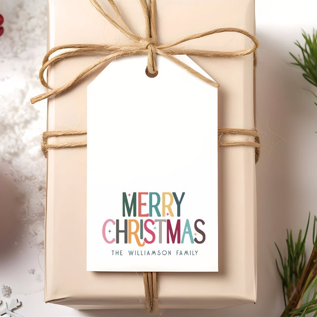 Etiqueta Para Presente Boas Estrelas de Natal (Criador carregado)