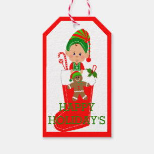 Etiqueta Para Presente Boas festas duende